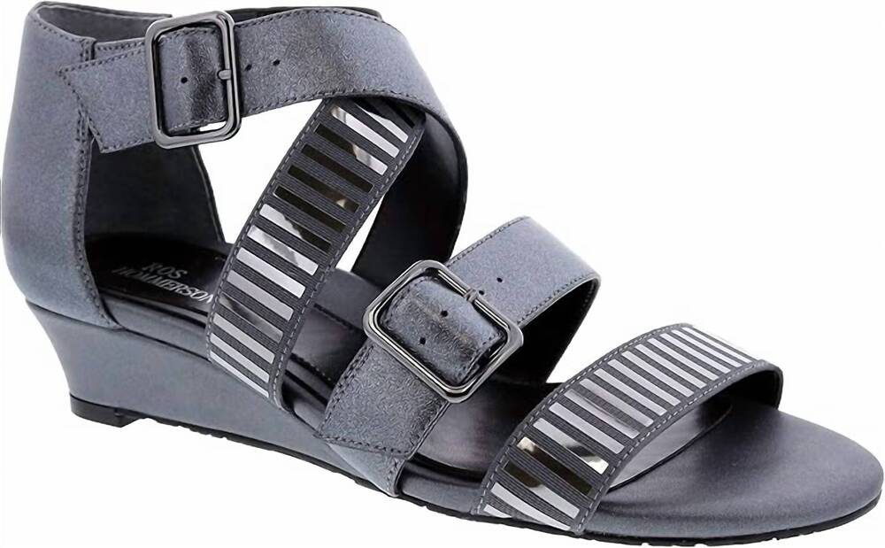 NEW ROS HOMMERSON women's voluptuous sandal in pewter combo
